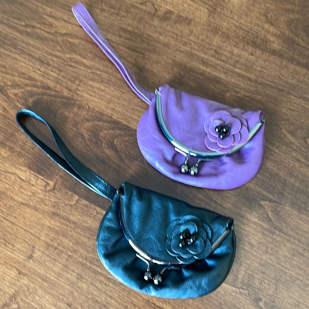 Two Small wristlet purse